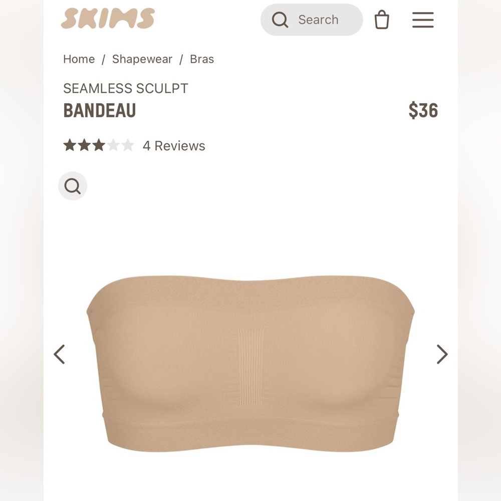 SKIMS seamless sculpt bandeau